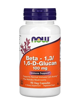 NOW Foods Beta 1,3/1,6-D-Glucan 100 mg 90 kapslí