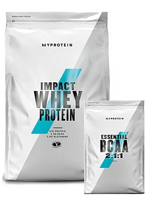 MyProtein Impact Whey Protein 2500 g Čokoláda/Banán + BCAA 250 g