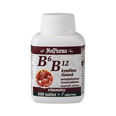 MedPharma B6 + B12 + kyselina listová 107 tablet