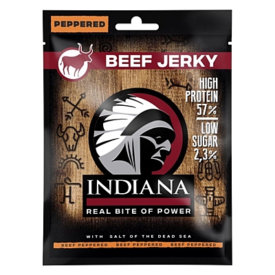 Indiana Jerky Hovězí sušené maso Peppered, 25 g