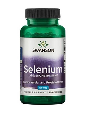 Swanson Selenium (L-selenomethionine) 100 mcg 200 kapslí
