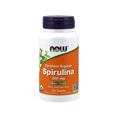 NOW Foods Spirulina 500 mg 100 tablet EXPIRACE 01/2023