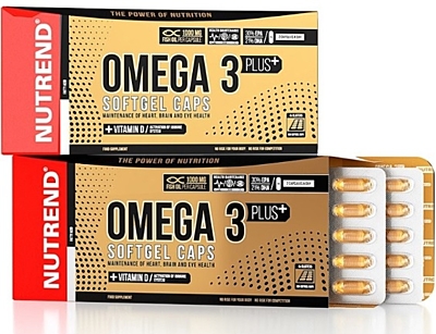 Nutrend Omega 3 Plus Softgel Caps 120 kapslí
