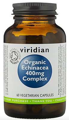 Viridian Echinacea 400 mg Complex Organic 60 kapslí VÝPRODEJ - EXP 12/2022