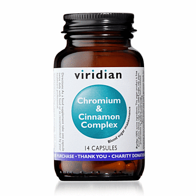 Viridian Chromium & Cinamon Complex 14 kapslí (7 Day Sugar Detox)